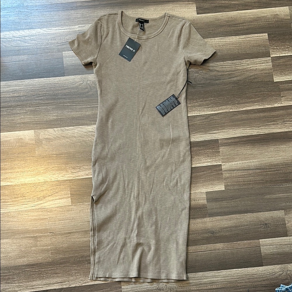 Tan Midi Dress